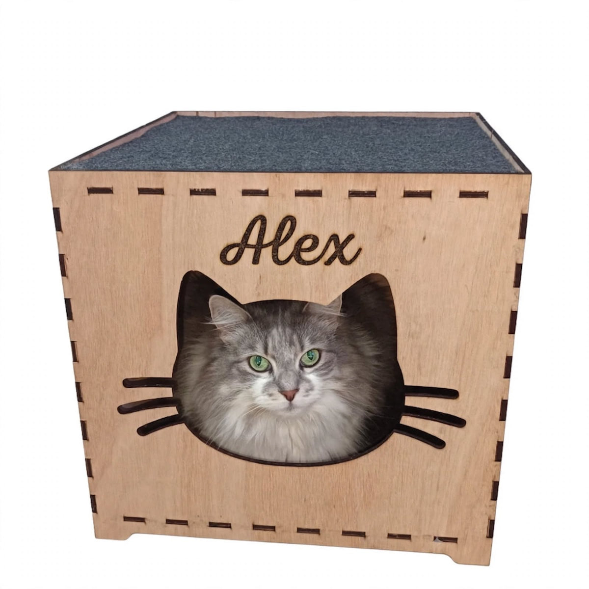 Casa para Gatos Personalizada con Rascador – 40 × 40 cm