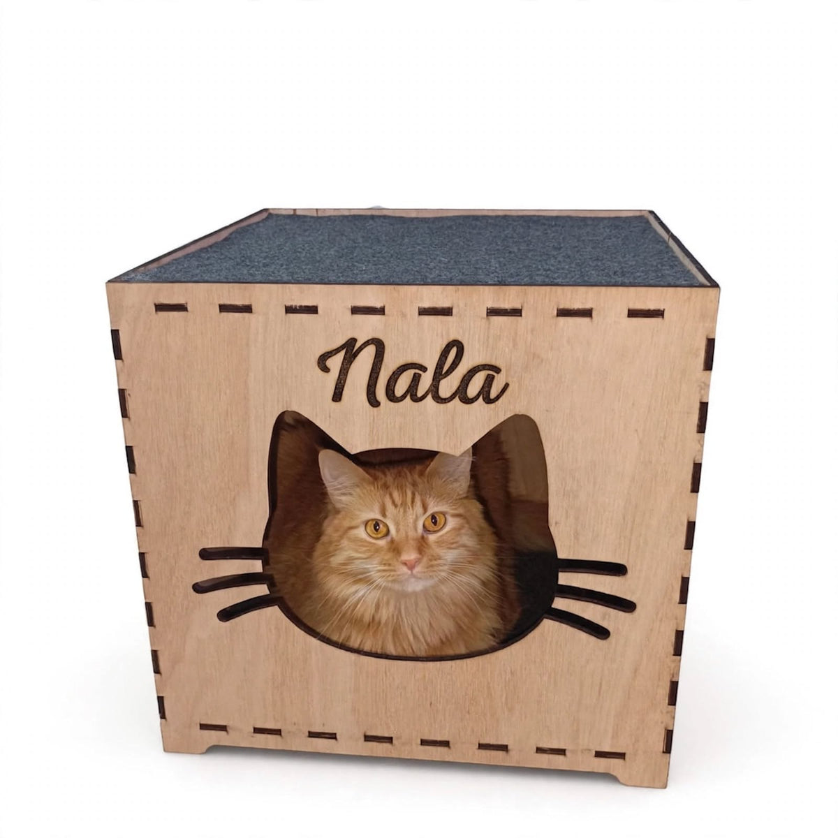 Casa para Gatos Personalizada con Rascador – 40 × 40 cm